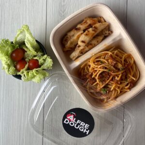 Spaghetti Bolognese & Grilled Chicken Meal